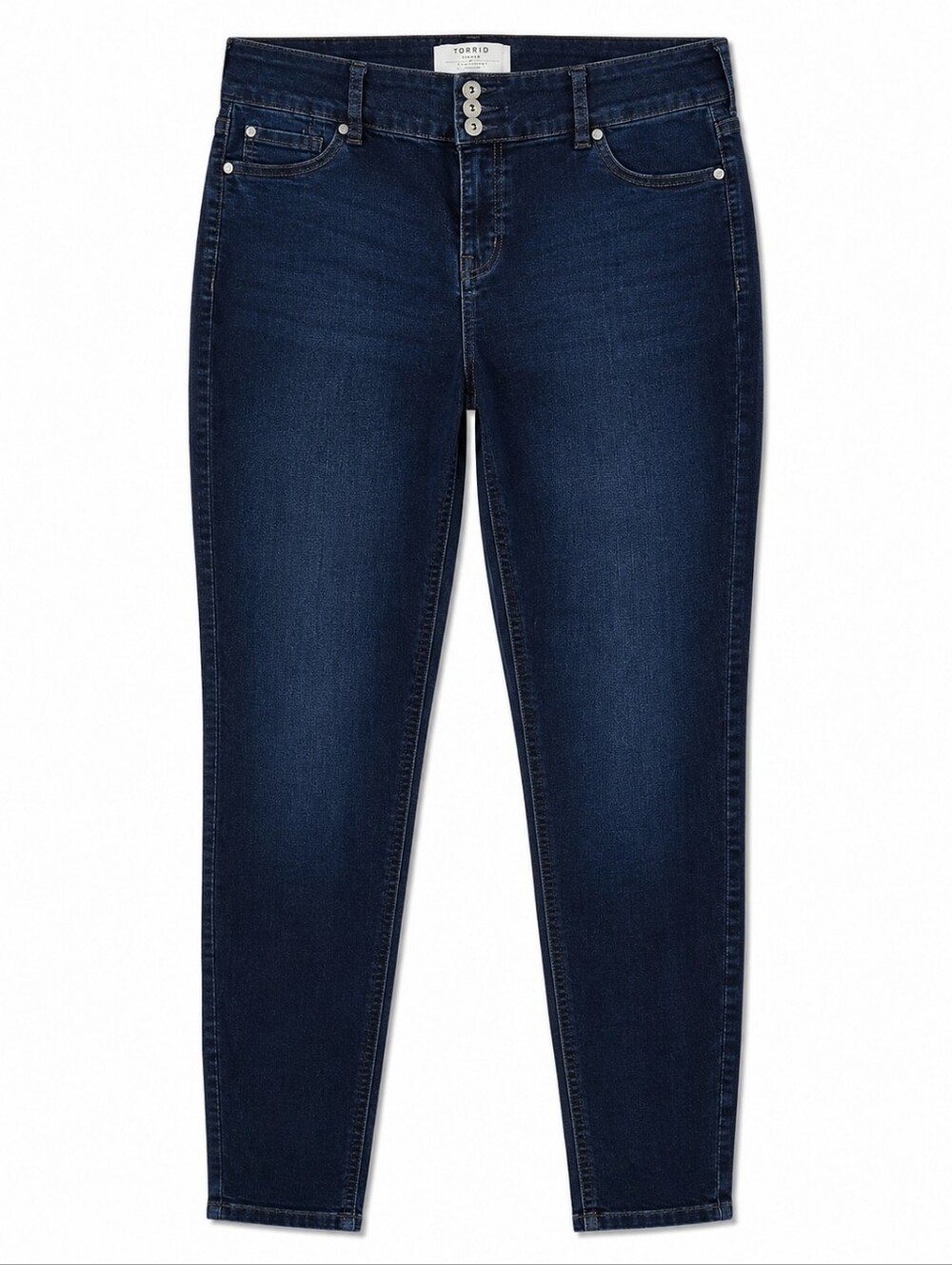 Torrid Women's Dark Wash 3-Button Skinny Stretch Jeans Size 18R
